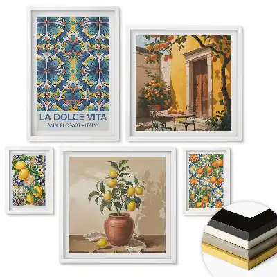 Set de tablouri înrămate Inspirații citrice cu design însorit