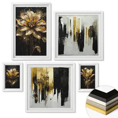 Set de tablouri înrămate Inspirații florale în nuanțe pastelate