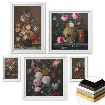 Set de 5 tablouri înrămate Accente romantice în interiorul casei