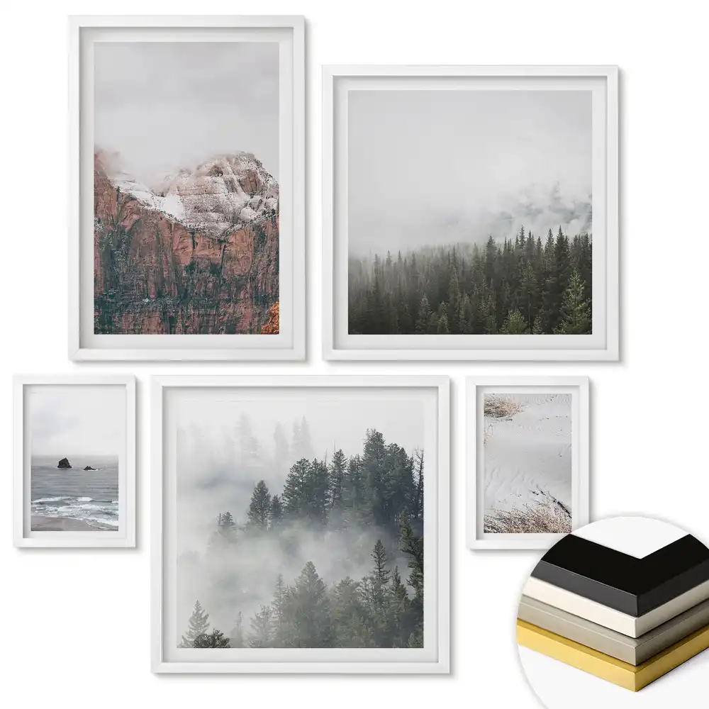 Set de tablouri înrămate Frumusețe naturală în stil minimalist