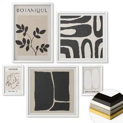 Set de tablouri înrămate cu artă modernă în stil minimalist