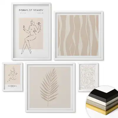 Set de tablouri înrămate cu design minimalist artistic