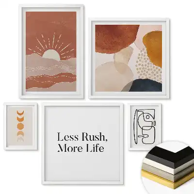 Set de 5 tablouri înrămate Minimalism și armonie în spațiu