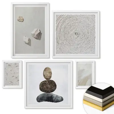 Set de tablouri înrămate Minimalism și armonie în spațiu