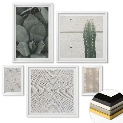 Set de tablouri înrămate Inspirații din plante în stil minimalist