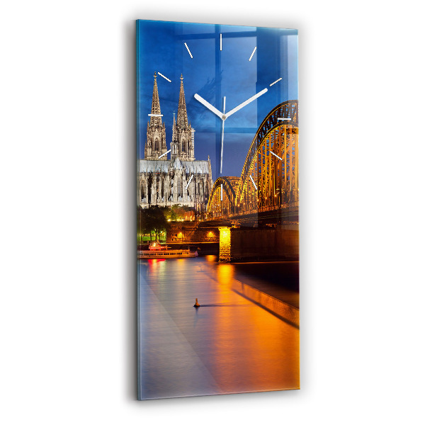 Ceas din sticlă dreptunghiular vertical decorativ Pod în Germania