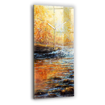 Ceas vertical de perete din sticlă decorativ Artă artistică