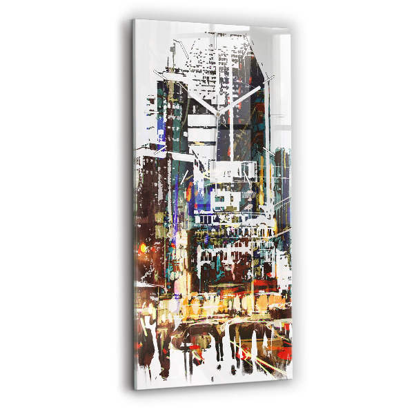 Ceas din sticlă dreptunghiular vertical decorativ New York City
