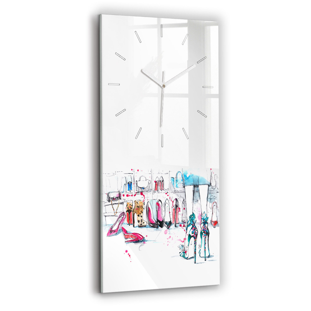 Ceas din sticlă dreptunghiular vertical decorativ Elementul feminității