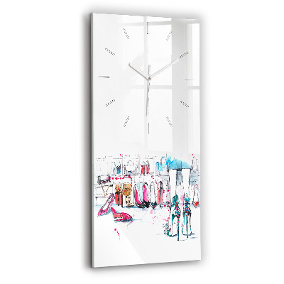 Ceas din sticlă dreptunghiular vertical decorativ Elementul feminității