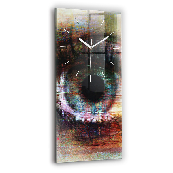 Ceas din sticlă dreptunghiular vertical decorativ Street Art Eye