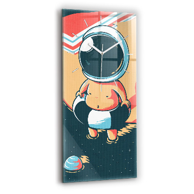 Ceas din sticlă dreptunghiular vertical decorativ Imaginația copiilor