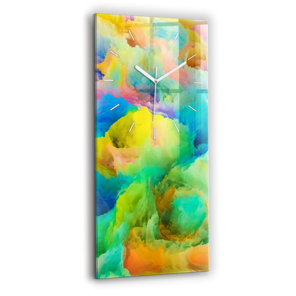 Ceas vertical de perete din sticlă decorativ Textură fractală