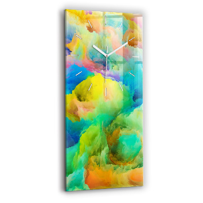 Ceas vertical de perete din sticlă decorativ Textură fractală