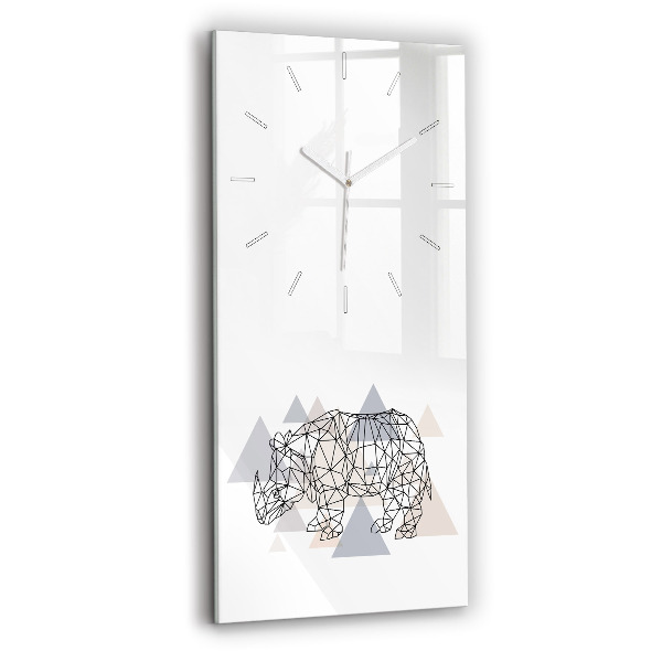 Ceas vertical de perete din sticlă decorativ Model geometric