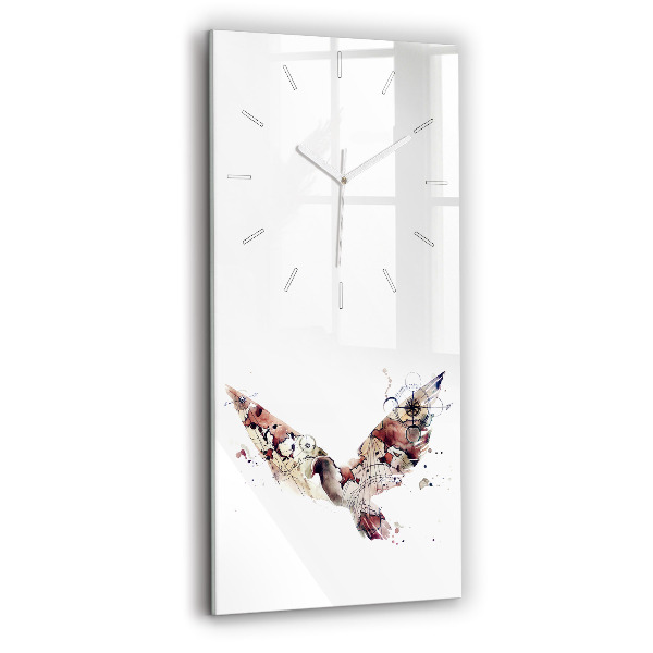 Ceas vertical de perete din sticlă decorativ Vedere abstractă