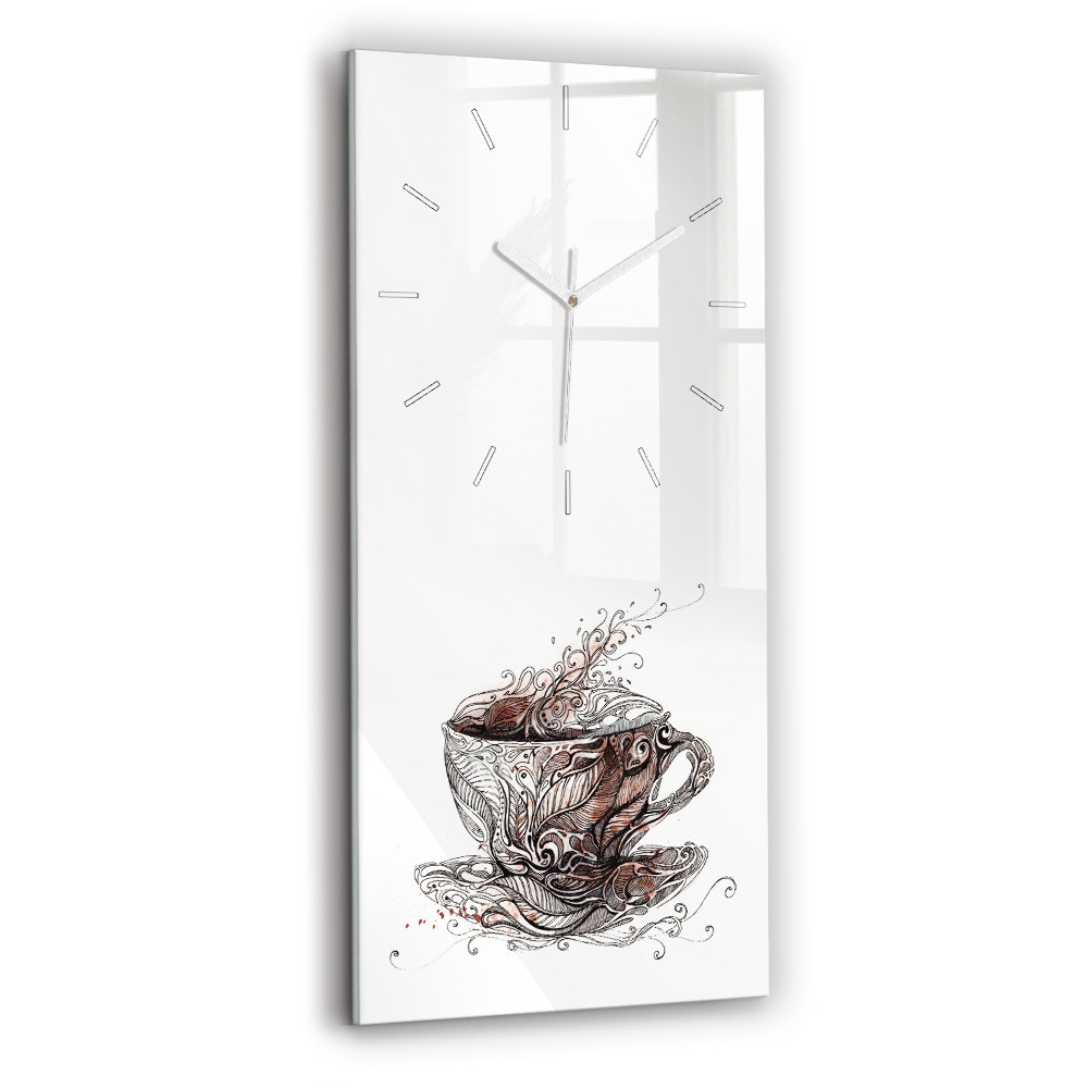Ceas din sticlă dreptunghiular vertical decorativ Ceașcă de cafea