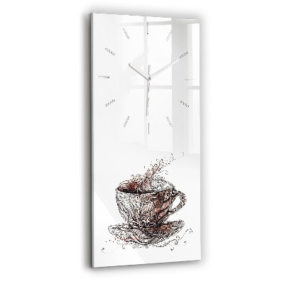 Ceas din sticlă dreptunghiular vertical decorativ Ceașcă de cafea