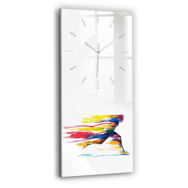 Ceas din sticlă dreptunghiular vertical decorativ Ilustrație alergător