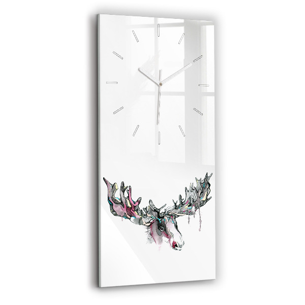 Ceas vertical de perete din sticlă decorativ Rezumat al elanului