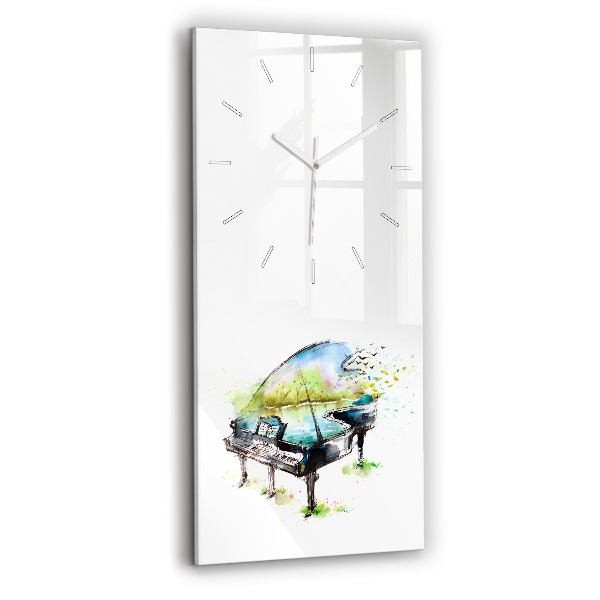 Ceas din sticlă dreptunghiular vertical decorativ Ilustrație 4 Anotimpuri