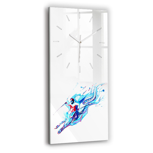 Ceas din sticlă dreptunghiular vertical decorativ Schior
