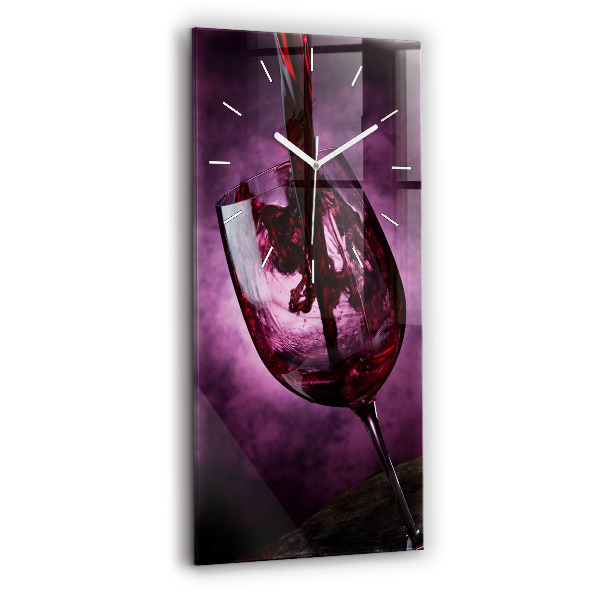 Ceas din sticlă dreptunghiular vertical decorativ Pahar de vin