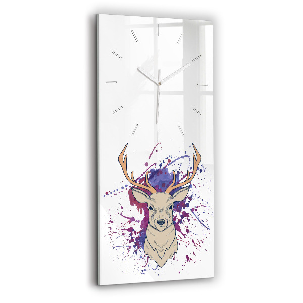 Ceas din sticlă dreptunghiular vertical decorativ Ilustrație vectorială de cerb
