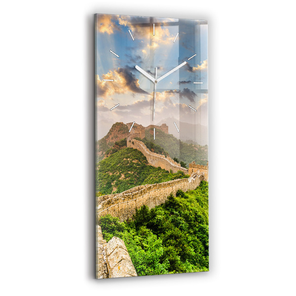 Ceas din sticlă dreptunghiular vertical decorativ Marele Zid Chinezesc