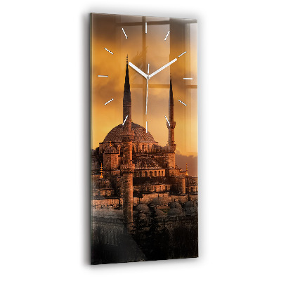 Ceas din sticlă dreptunghiular vertical decorativ Moscheea din Istanbul