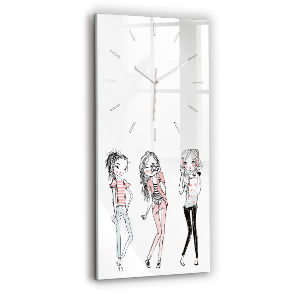 Ceas vertical de perete din sticlă decorativ Modă feminină
