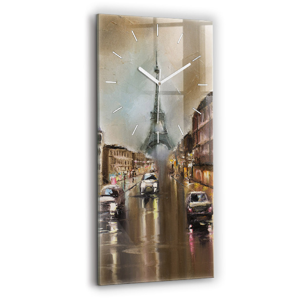Ceas din sticlă dreptunghiular vertical decorativ Arhitectura orașului Paris