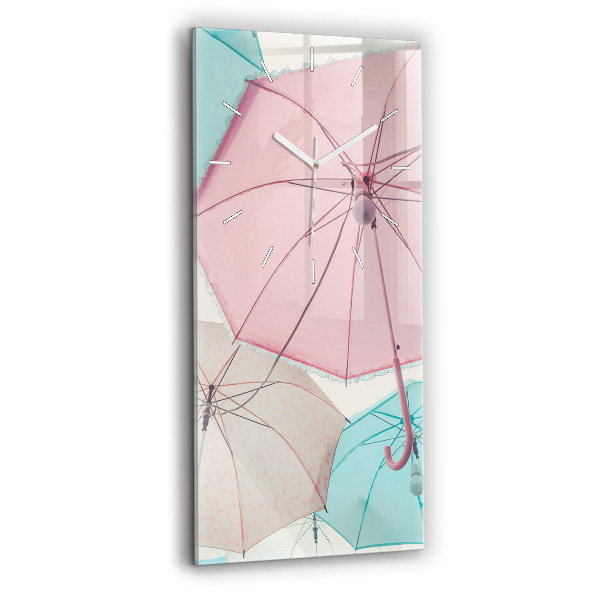 Ceas vertical de perete din sticlă decorativ Umbrele pastelate