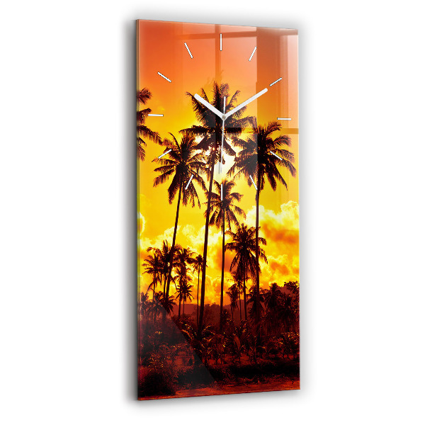 Ceas vertical de perete din sticlă decorativ Plaja Klong Prao din Thailanda