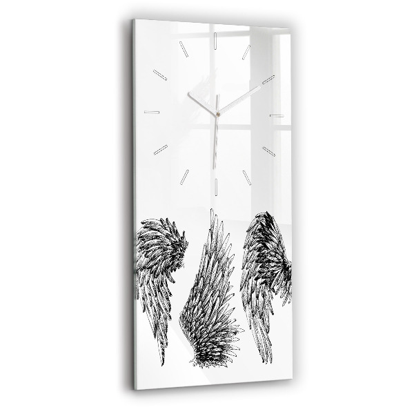 Ceas din sticlă dreptunghiular vertical decorativ Aripi de înger