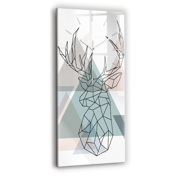 Ceas vertical de perete din sticlă decorativ Ren în stil scandinav