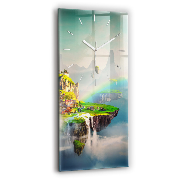 Ceas vertical de perete din sticlă decorativ Fantezie chinezească