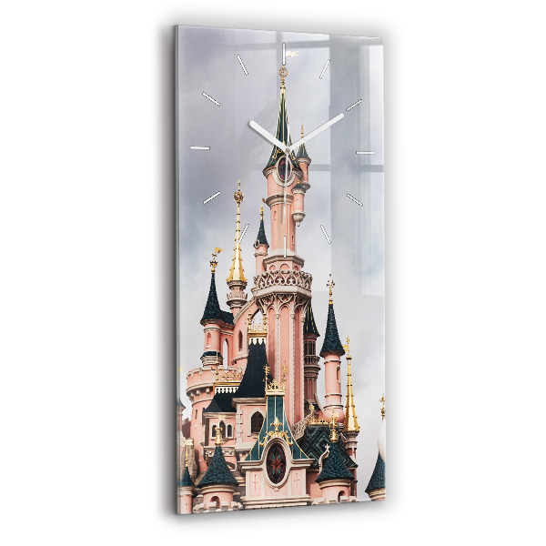 Ceas din sticlă dreptunghiular vertical decorativ Castelul Disneyland Paris