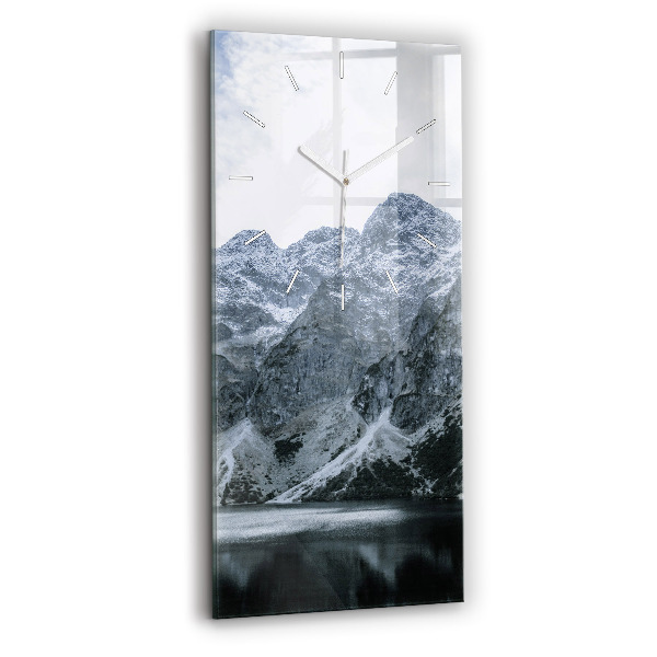 Ceas vertical de perete din sticlă decorativ Morskie Oko în Munții Tatra
