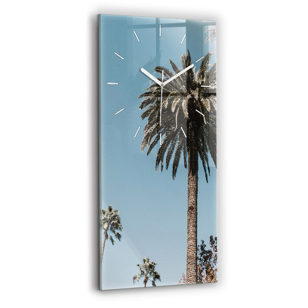 Ceas vertical de perete din sticlă decorativ Palmieri în Los Angeles