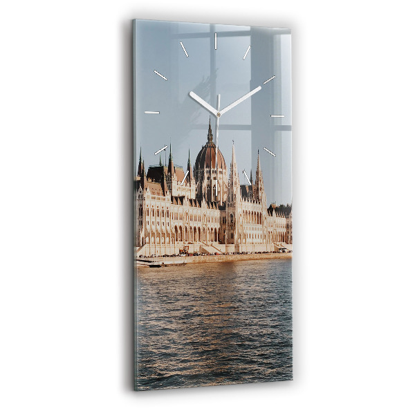Ceas din sticlă dreptunghiular vertical decorativ Parlamentul din Budapesta