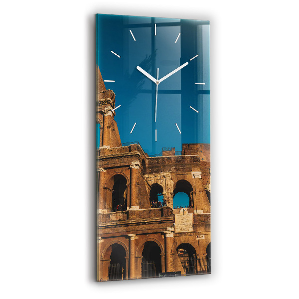 Ceas din sticlă dreptunghiular vertical decorativ Colosseumul din Italia