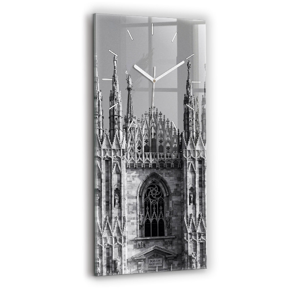 Ceas din sticlă dreptunghiular vertical decorativ Catedrala din Milano
