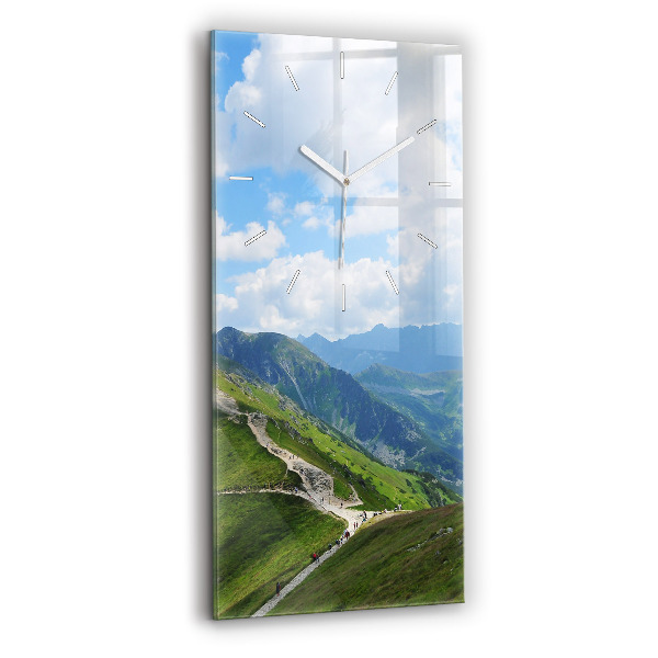 Ceas vertical de perete din sticlă decorativ Kasprowy Wierch Zakopane