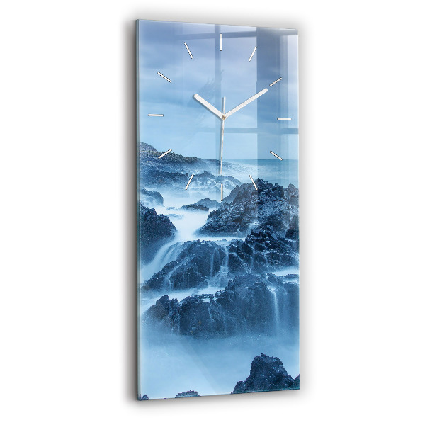 Ceas vertical de perete din sticlă decorativ Far