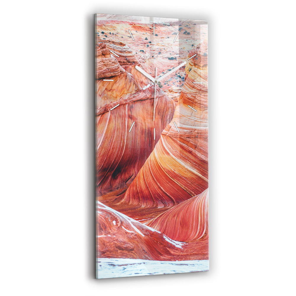 Ceas vertical de perete din sticlă decorativ Marele Canion pitoresc