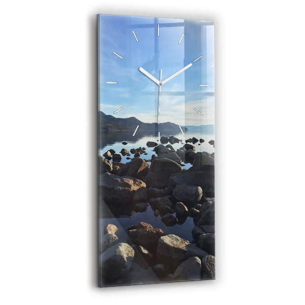 Ceas din sticlă dreptunghiular vertical decorativ Vedere la mare