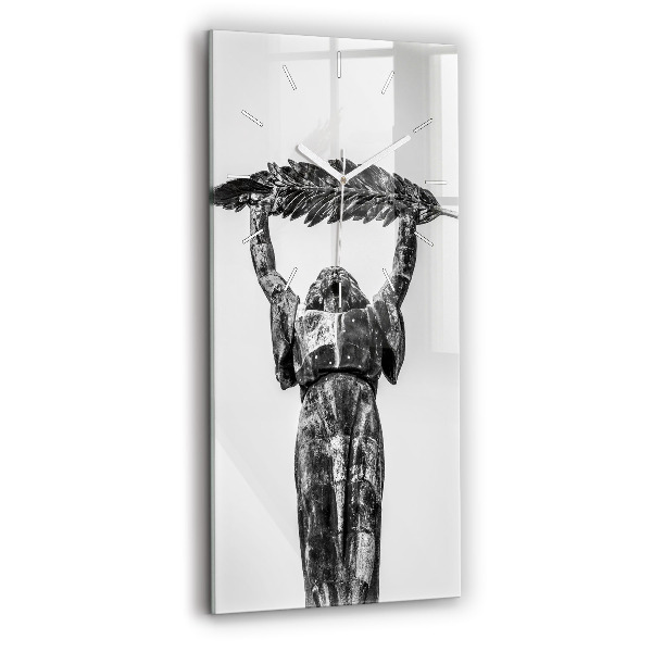 Ceas vertical de perete din sticlă decorativ Statuia Libertății din Budapesta