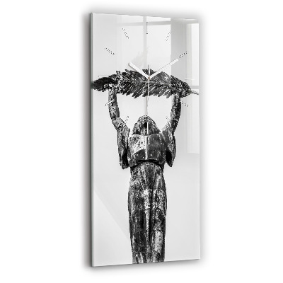 Ceas vertical de perete din sticlă decorativ Statuia Libertății din Budapesta