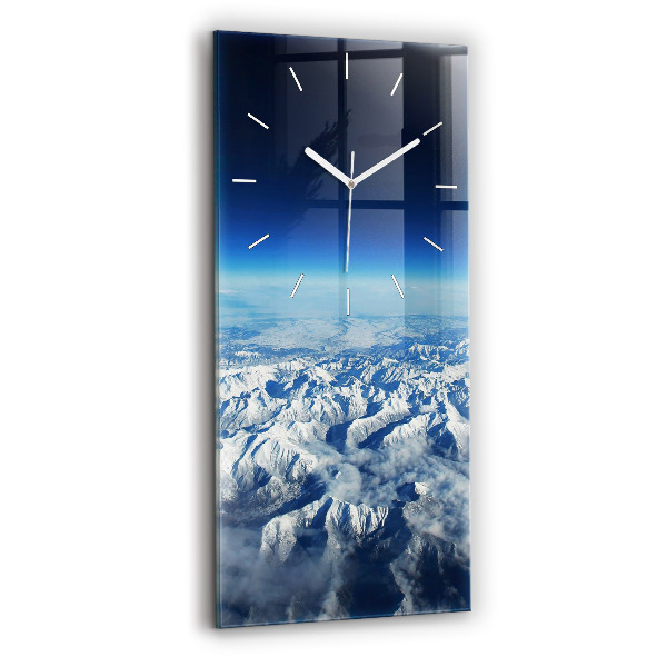 Ceas din sticlă dreptunghiular vertical decorativ Peisajul Munților Râului